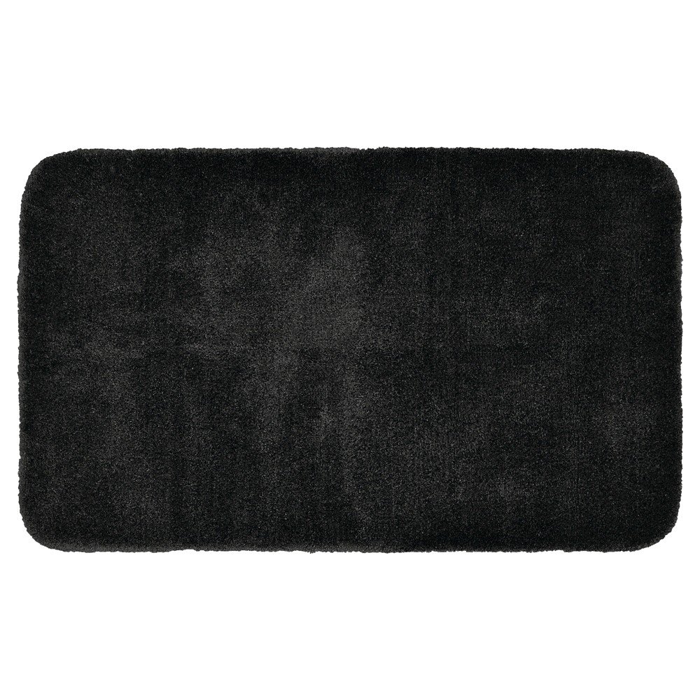 30inx50in Finest Luxury Ultra Plush Washable Nylon Bath Rug Black - Garland