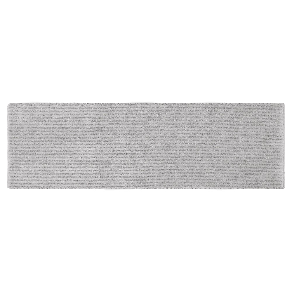 22inx60in Sheridan Plush Washable Nylon Bath Runner Platinum Gray - Garland