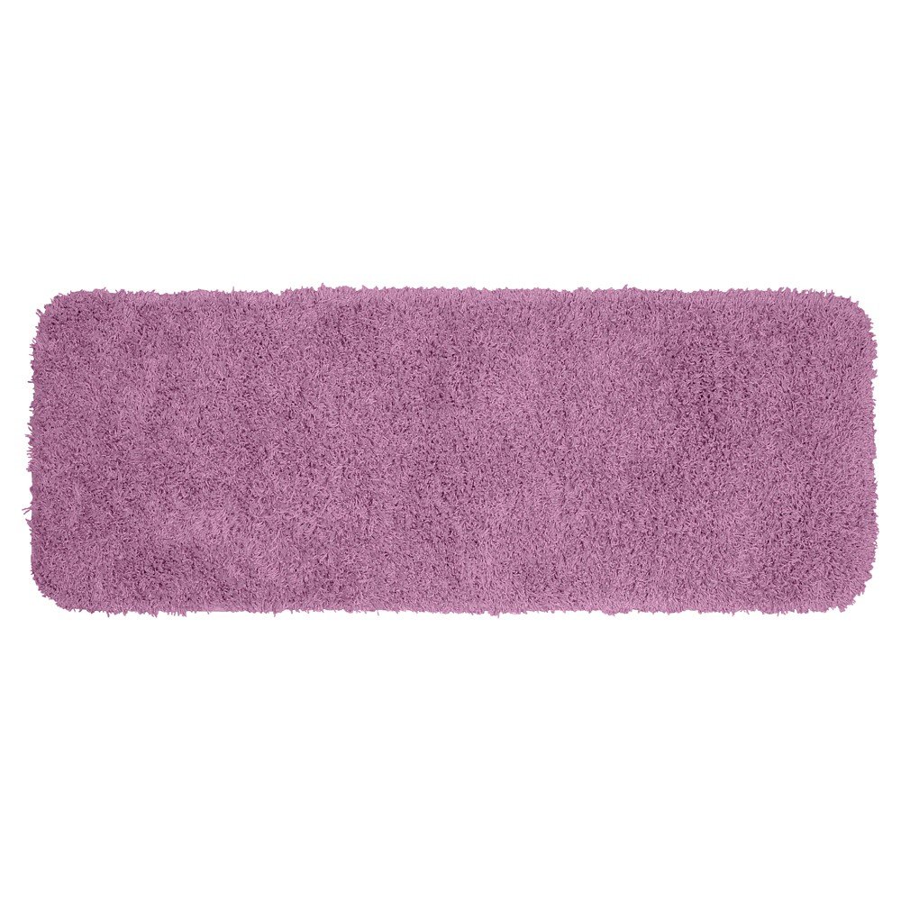 22inx60in Jazz Shaggy Solid Washable Nylon Bath Runner Purple - Garland