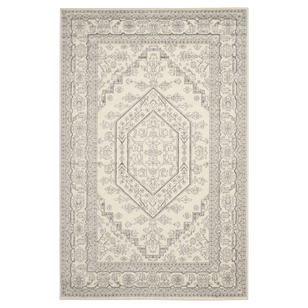 6'x9' Aldwin Area Rug Ivory/Silver - Safavieh