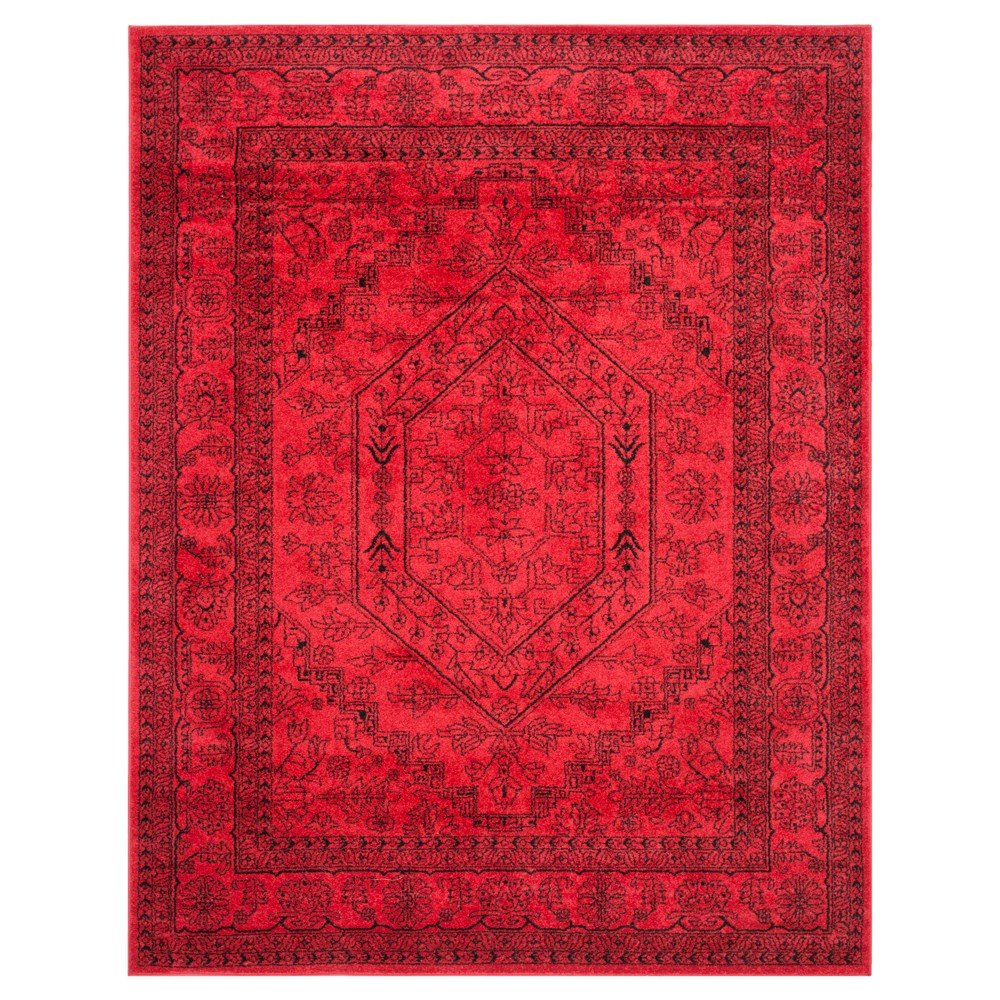 8'x10' Aldwin Area Rug Red/Black - Safavieh