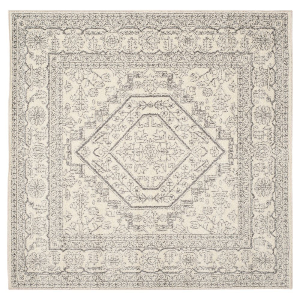 6'x6' Aldwin Area Rug Ivory/Silver - Safavieh