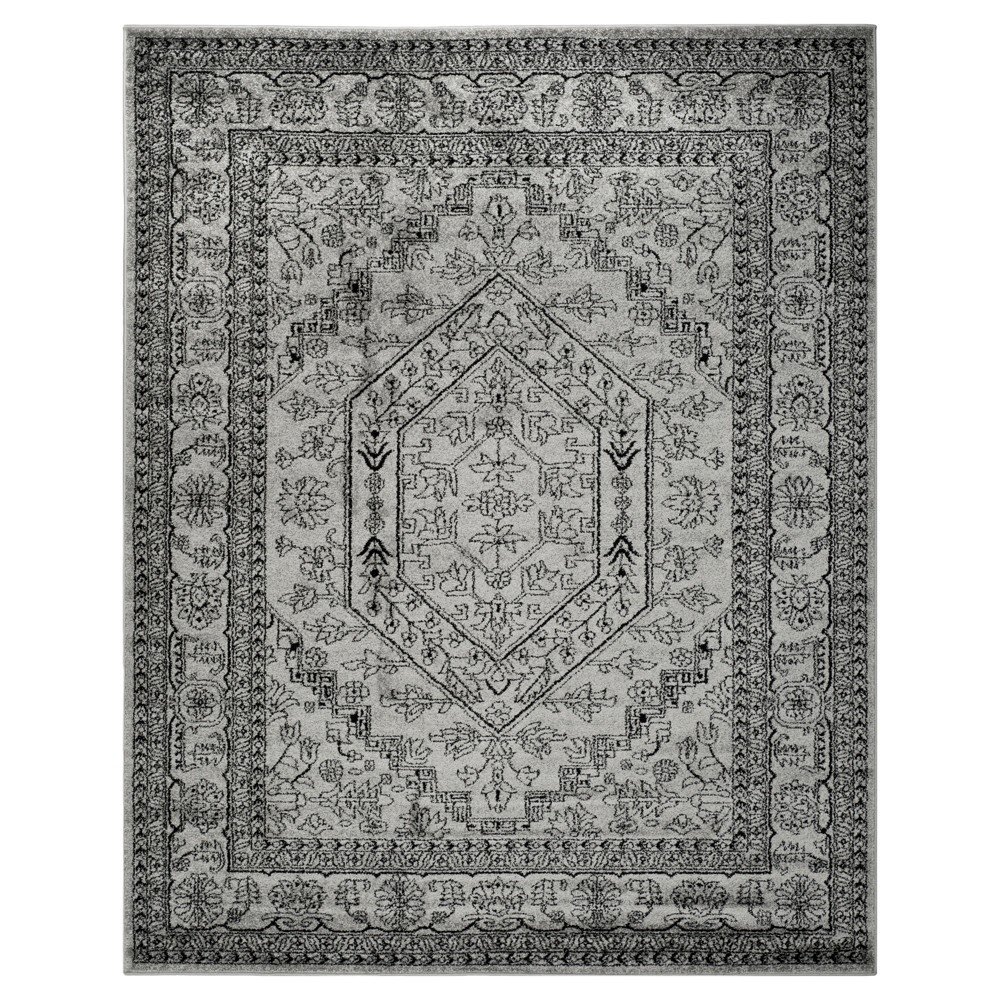 9'x12' Aldwin Area Rug Silver/Black - Safavieh