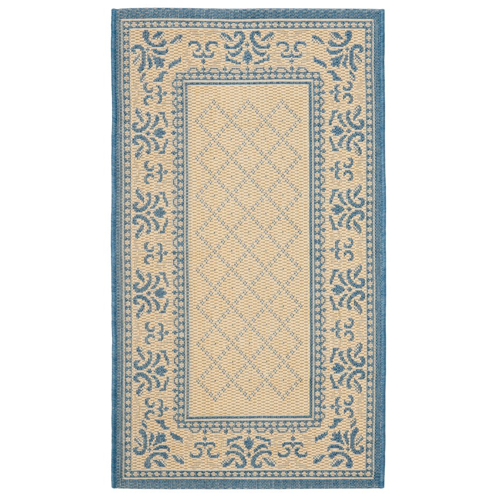 2'X3'7in Alicante Outdoor Rug Natural/Blue - Safavieh