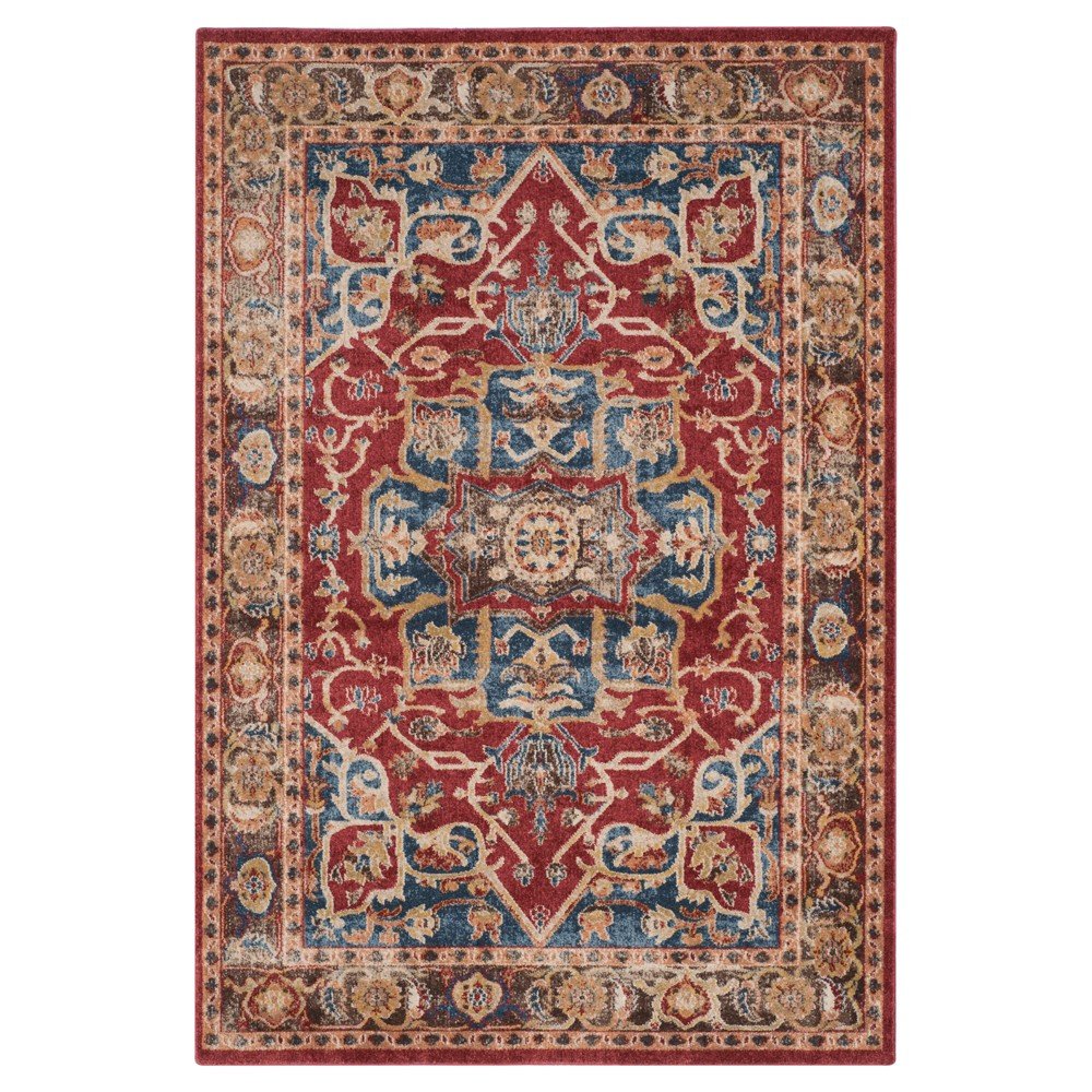 9'x12' Oren Medallion Area Rug Red/Royal - Safavieh