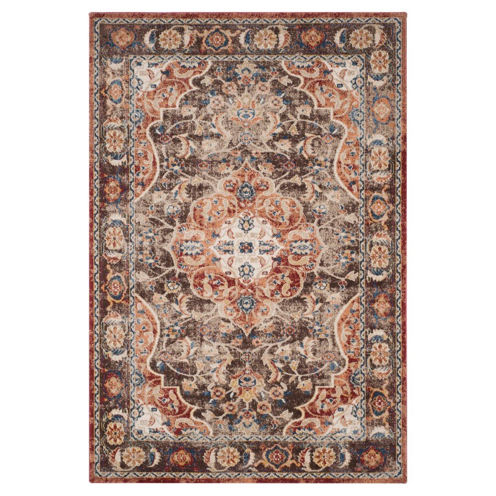 4'x6' Trina Bijar Medallion Area Rug Brown/Rust - Safavieh