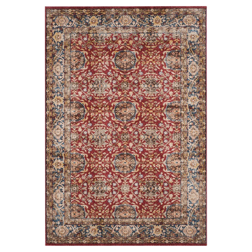 3'x5' Orten Medallion Area Rug Red/Royal - Safavieh