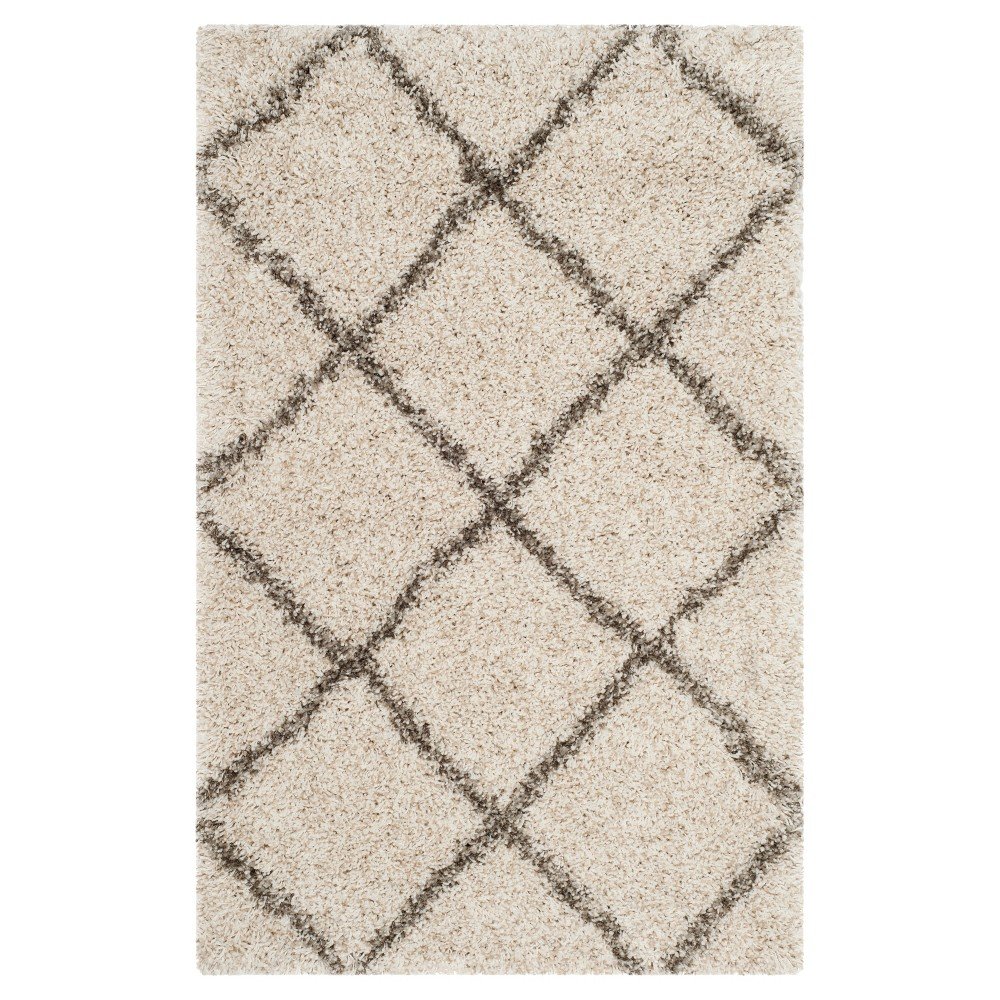 2'3inx3'9in Corbin Hudson Shag Rug Ivory/Gray - Safavieh