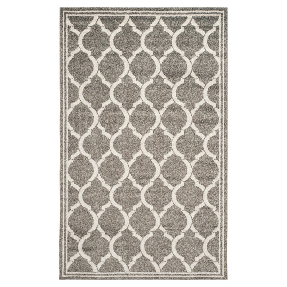 Dark Gray/Beige Geometric Loomed Accent Rug 3'x5' - Safavieh