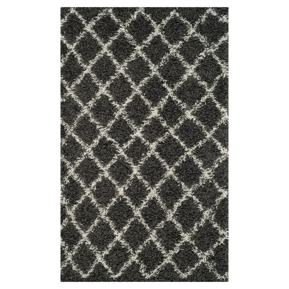 Dark Gray/Ivory Geometric Loomed Accent Rug - (3'x5') - Safavieh