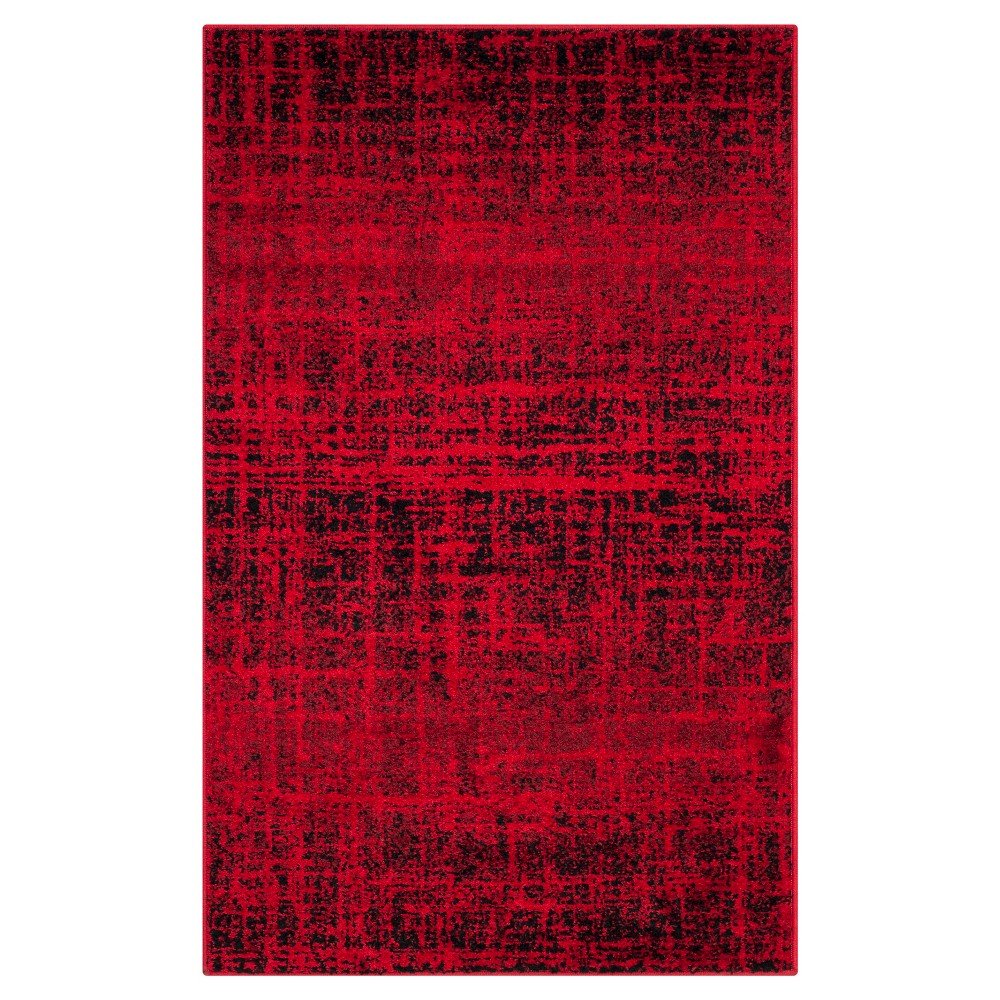 Red/Black Abstract Loomed Accent Rug - (3'x5') - Safavieh