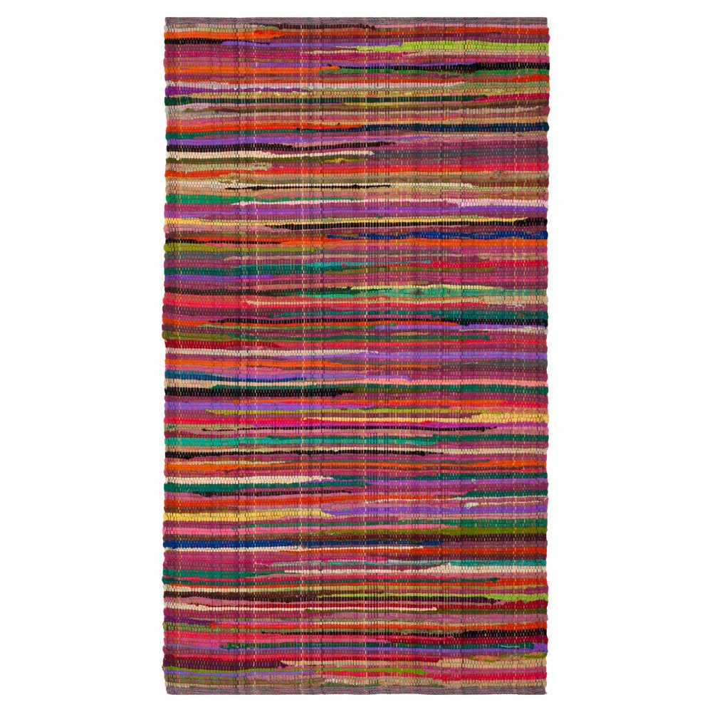 Dark Pink Spacedye Design Woven Accent Rug 3'x5' - Safavieh