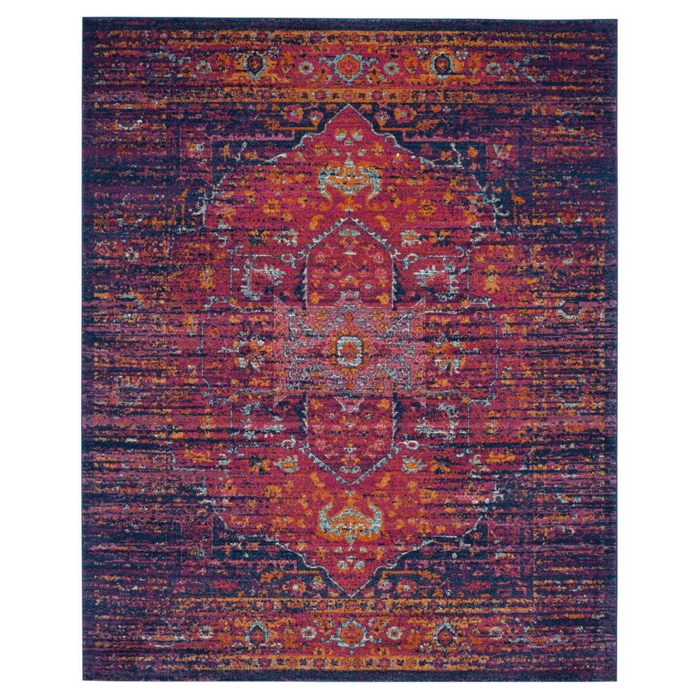 9'x12' Medallion Loomed Area Rug Purple - Safavieh