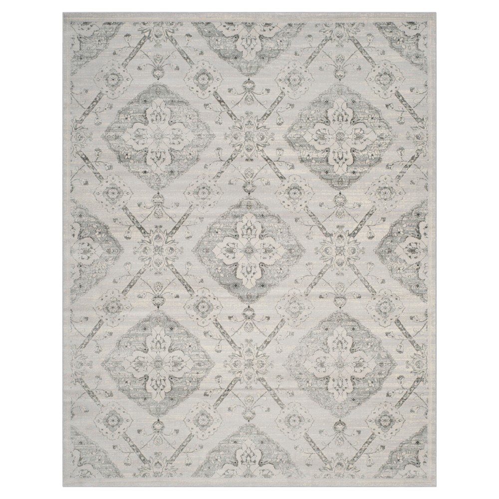 Silver Damask Loomed Area Rug 9'x12' - Safavieh