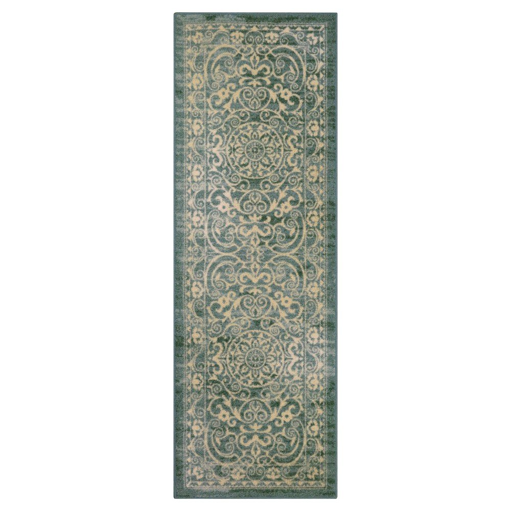 2'x6' Scroll Tufted Runner Green - Maples