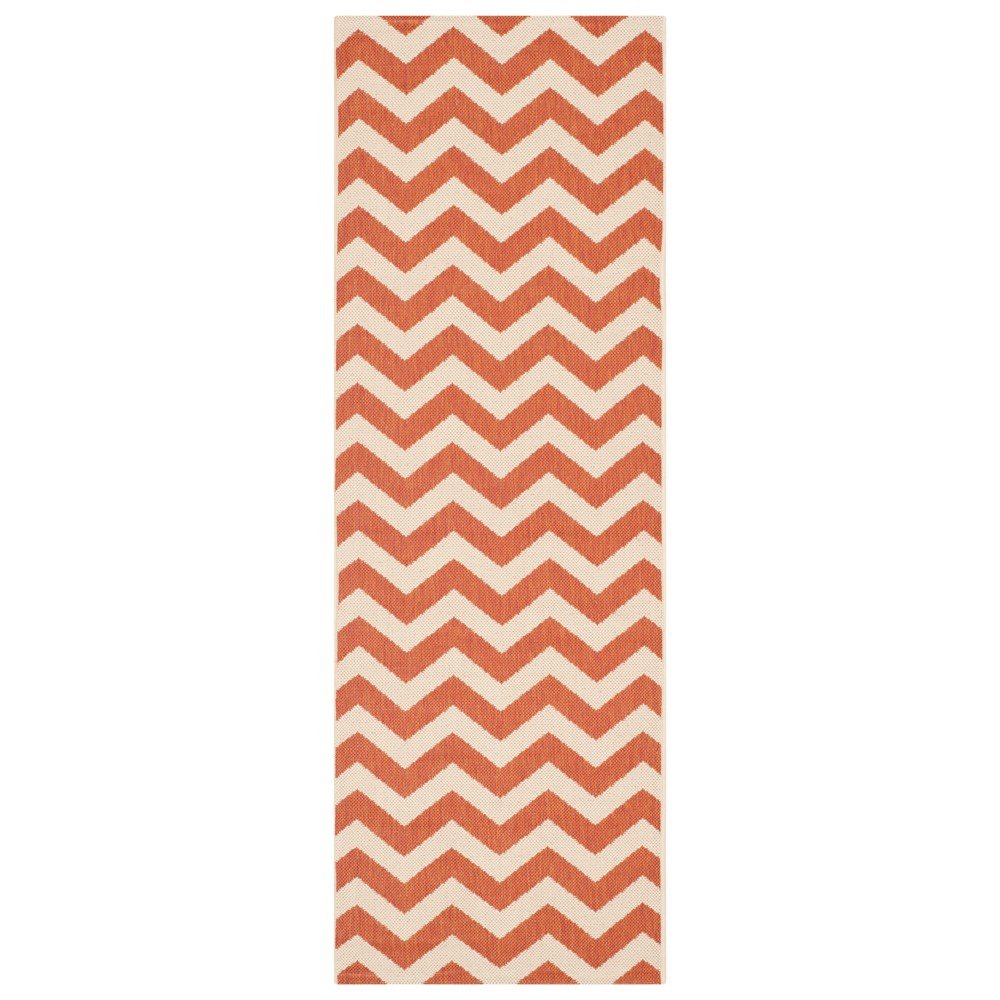 Elvas 2'3in x 8'Runner Rug - Terracotta/Beige - Safavieh