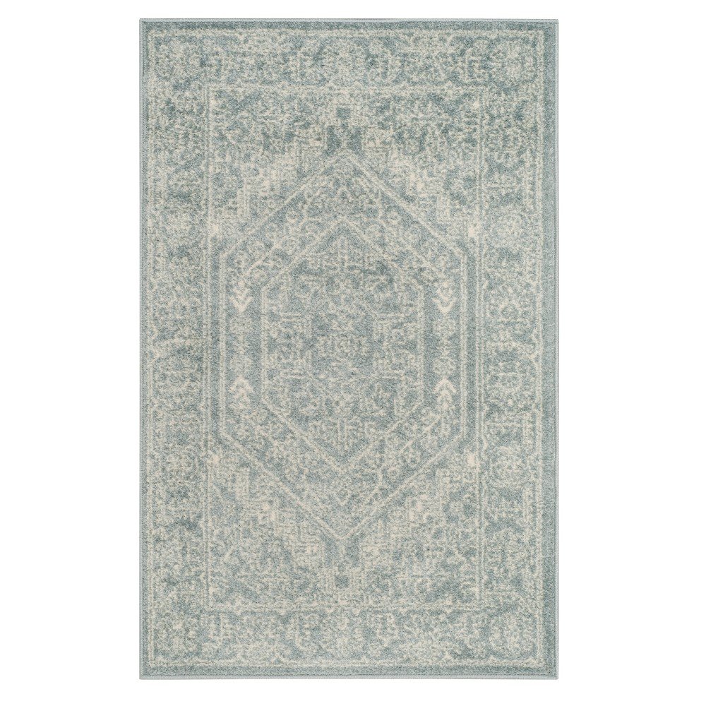 3'x5' Medallion Loomed Accent Rug Slate/Ivory - Safavieh