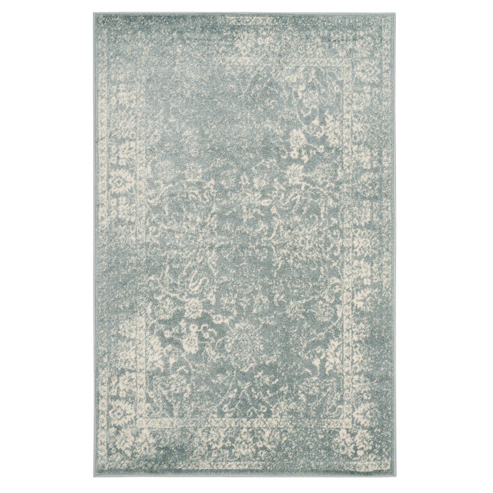 Slate/Ivory Medallion Loomed Accent Rug 3'x5' - Safavieh