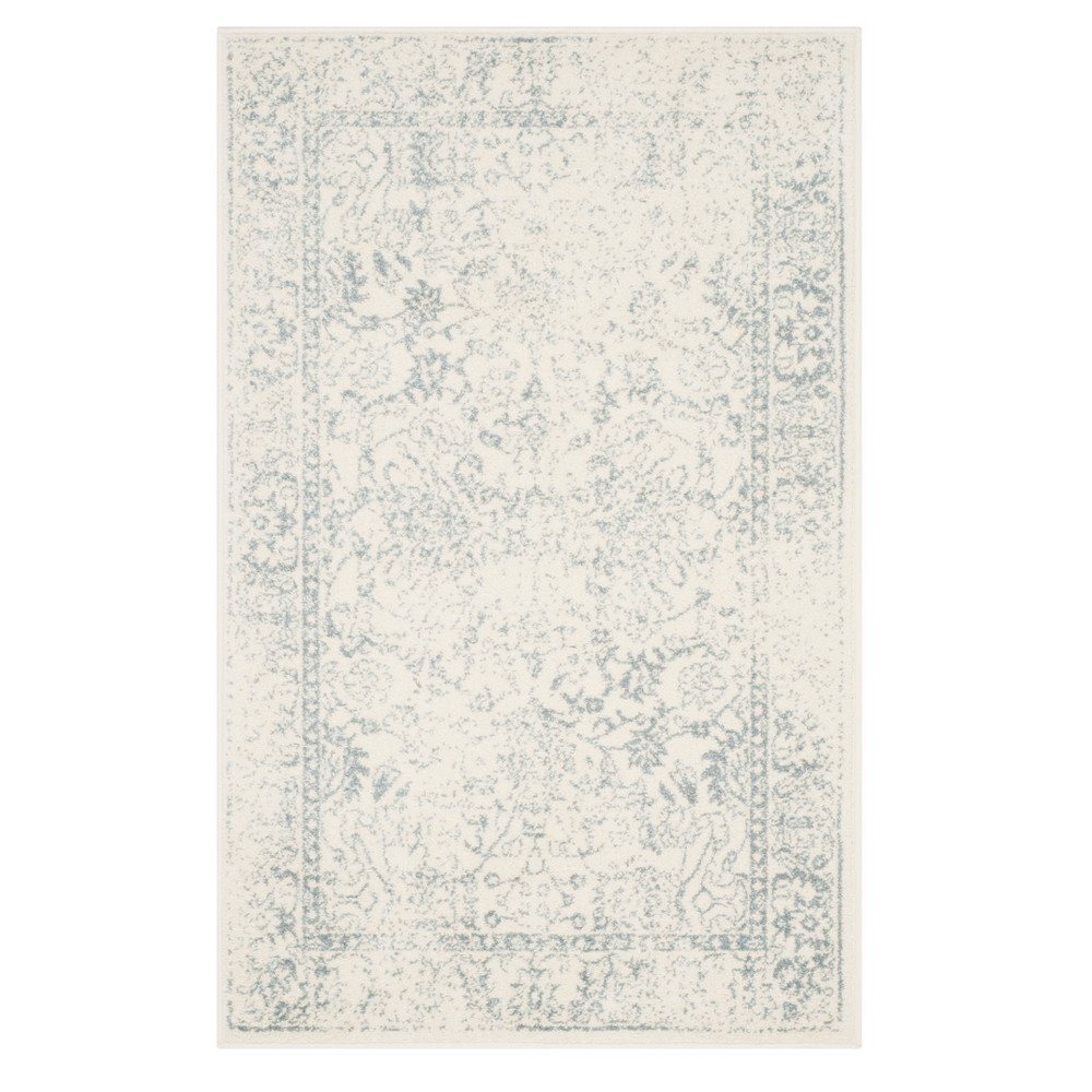 Ivory/Slate Medallion Loomed Accent Rug 3'x5' - Safavieh