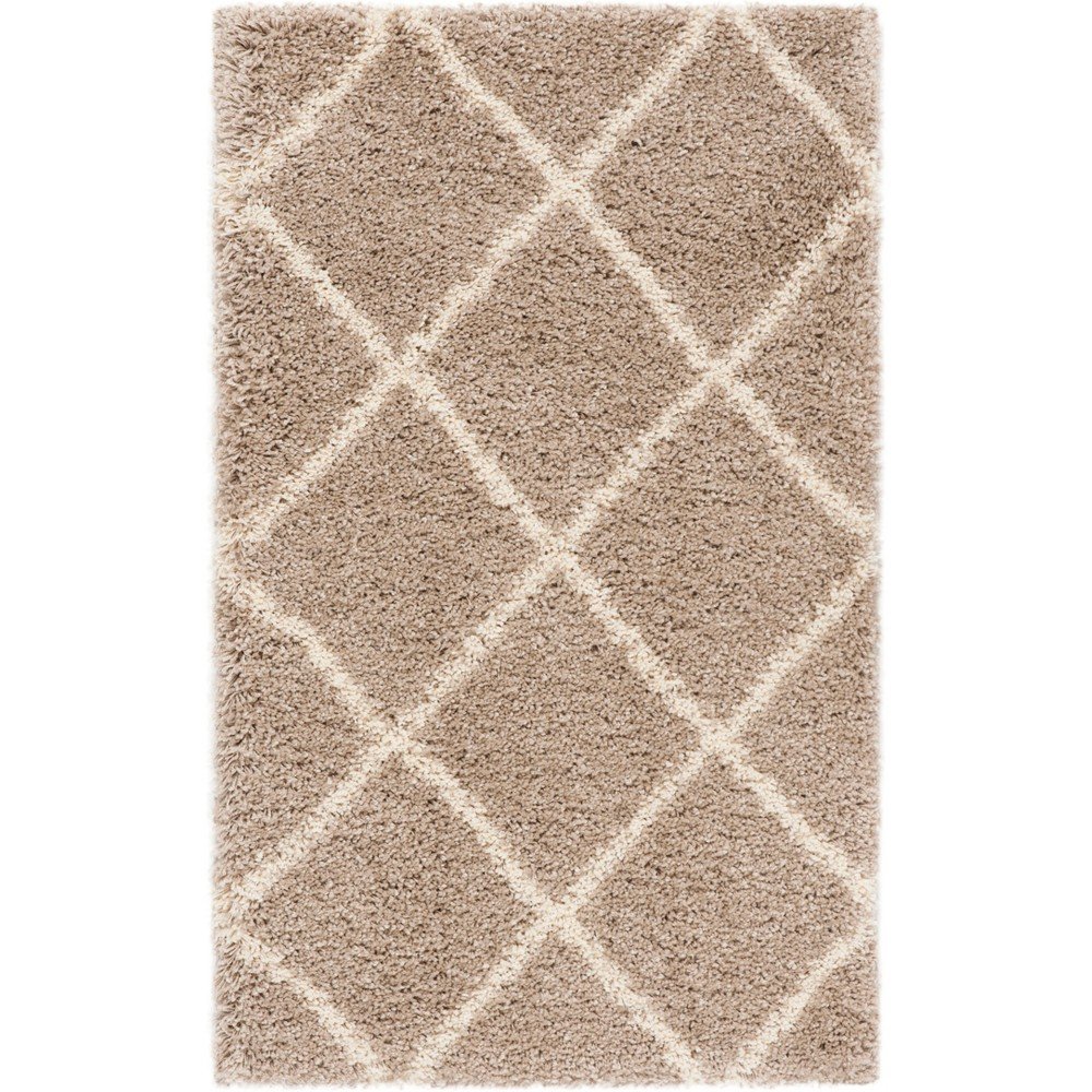 2'3inx3'9in Hudson Shag Accent Rug Beige/Ivory - Safavieh