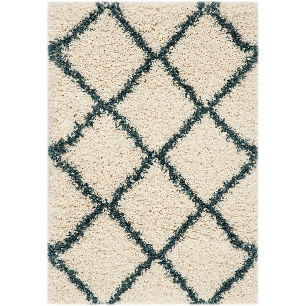 2'x3' Hudson Shag Accent Rug Ivory/Slate Blue - Safavieh